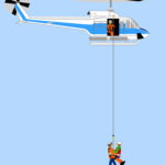 【画像】ヘリで救助された女性。救助ロープで回りすぎて市を提訴する